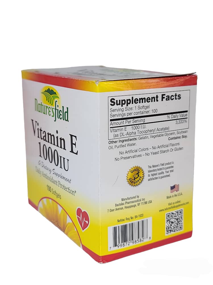 NATURES FIELD VITAMIN E1000 X10