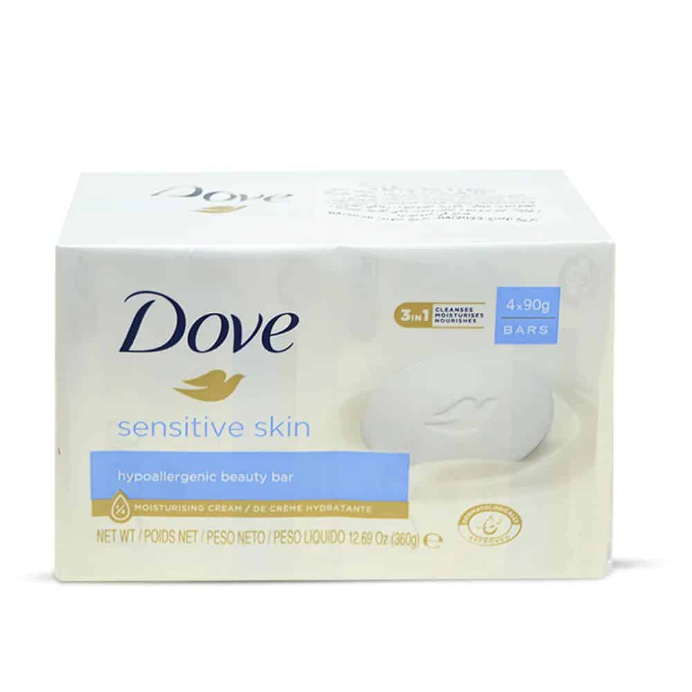 DOVE SENSITIVE BAR SOAP X 4