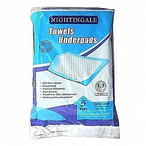 NIGHTINGALE TOWEL UNDERPADS X 5