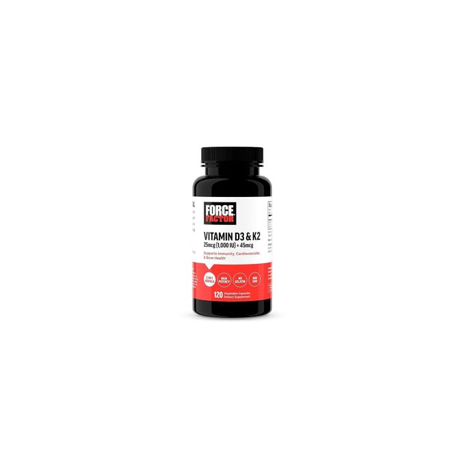 FORCE FACTOR VITAMIN D3 & K2 25MG X120 CAPS