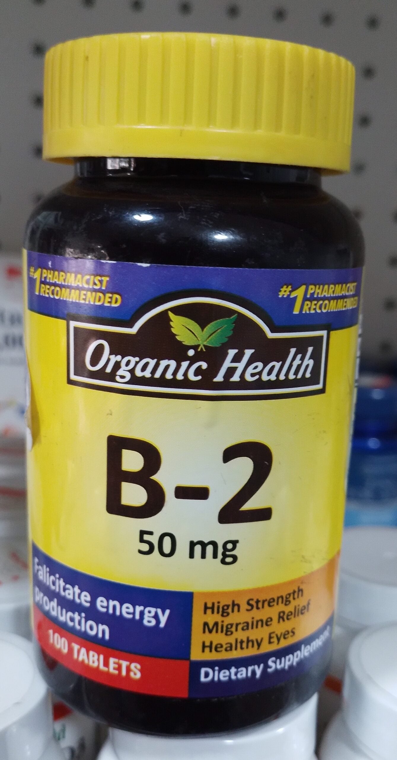 ORGANIC HEALTH B-2 50MG X 100
