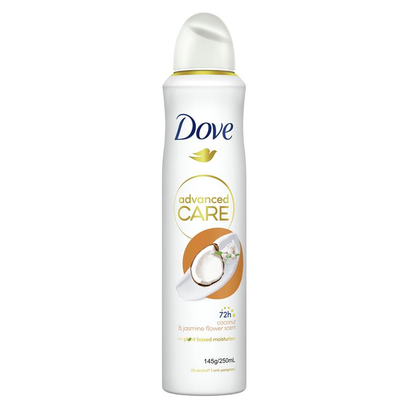 DOVE ADVANCE CARE  AND NOURISHING SECRET BODY SPRAY  250MLS