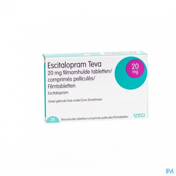 ESCITALOPRAM 20MG X 28 TEVA