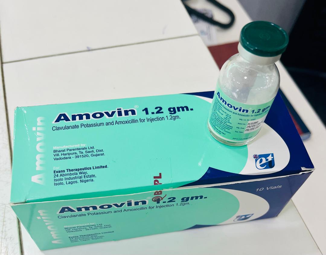 AMOVIN 1.2G POTASSIUM AND AMOXICILLIN INJECTION X10