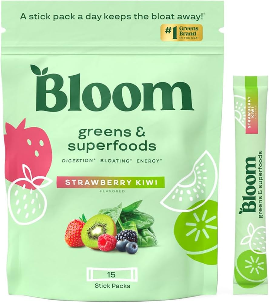 BLOOM GREEN & SUPER FOODS STRAWBERRY KIWI X25