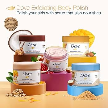 DOVE EXFLOLIATING BODY SCRUB OIL 255ML MIX