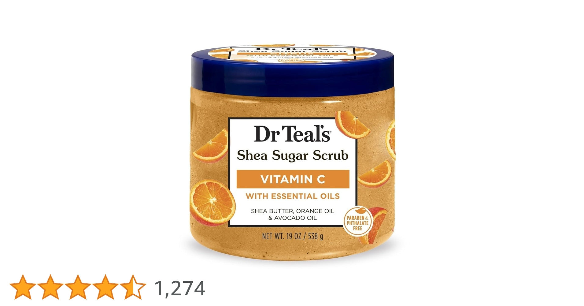 DR TEALS SHEA SUGAR SCRUB VIT C 538G