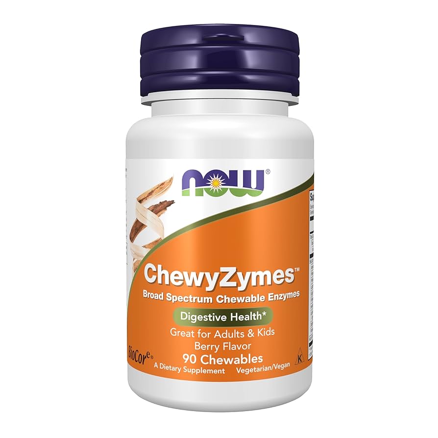 NOW CHEWYZYMES 500MG 90 CAP