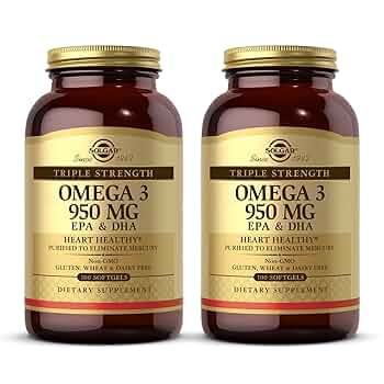 SOLGAR TRIPLE STRENGTH OMEGA 3 950MG EPA & DHA 50GELS