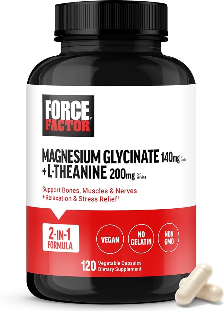 FORCE FACTOR MAGNESIUM + L-THEANINE 340MG X120