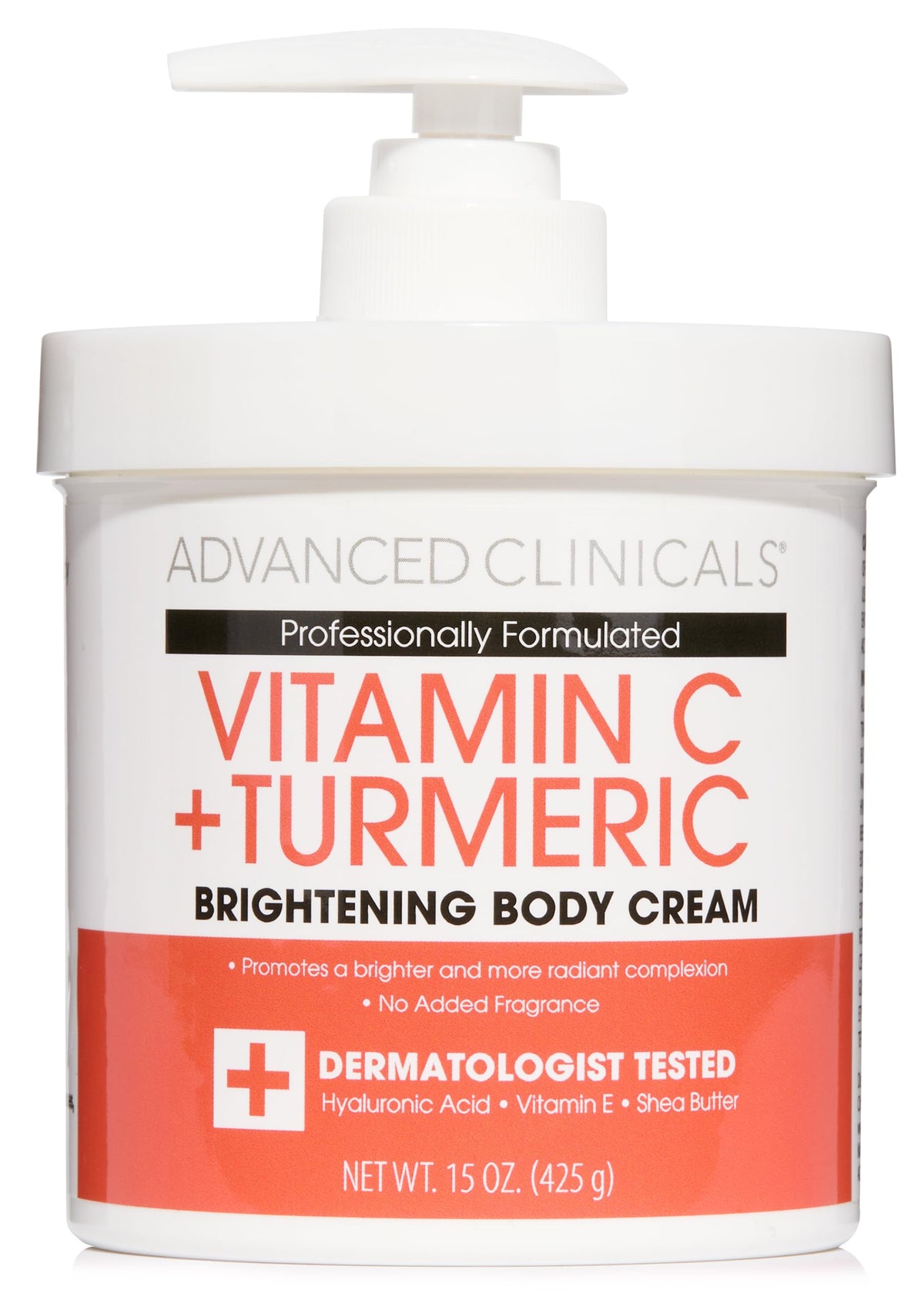 ADVANCED CLINICALS VITAMIN C + TURMERIC BODY CREAM 425G