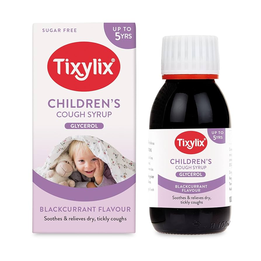 TIXYLIX CHILDREN COUGH SYRUP GLYCEROL BLACKCURRANT FLAVOUR 5YRS