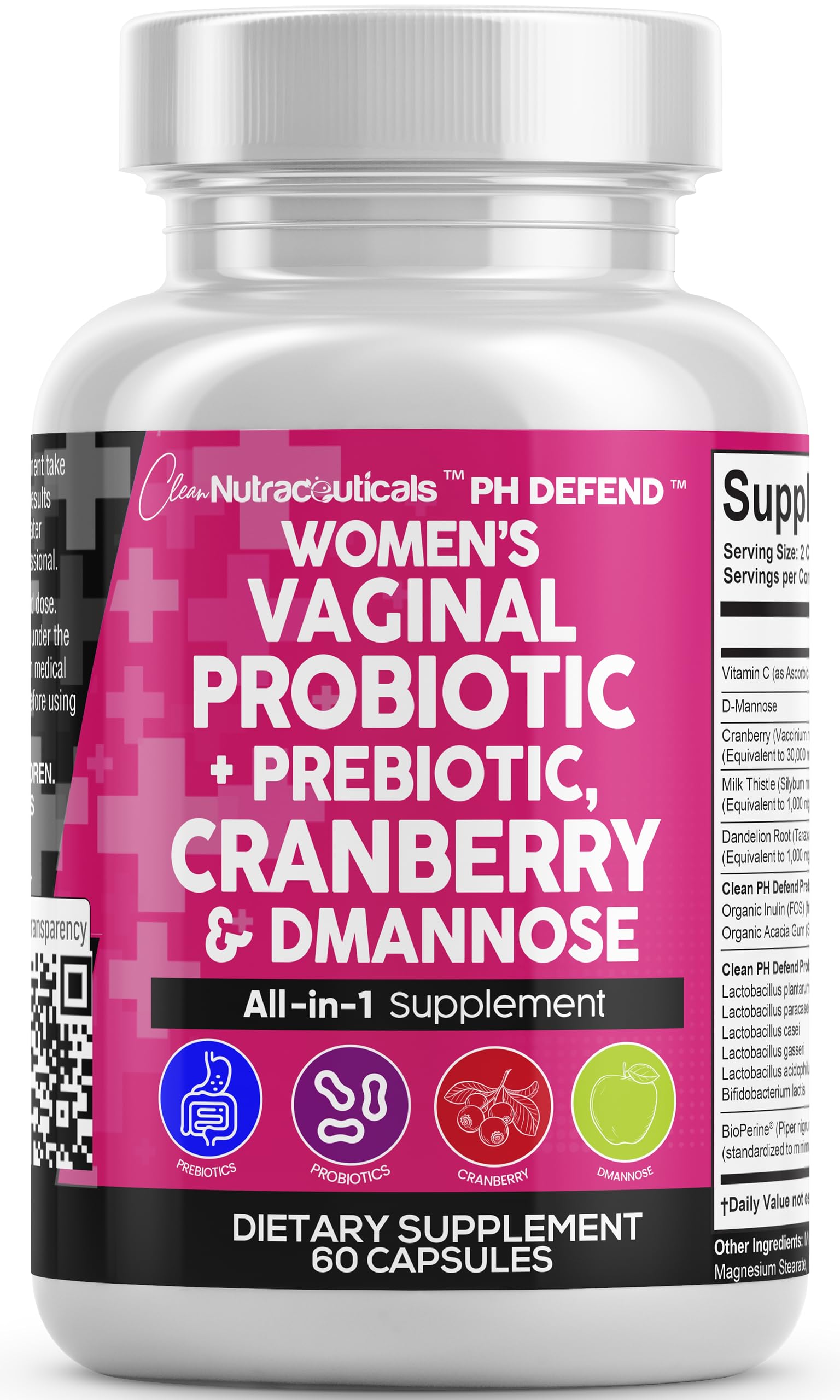 PHOENIX HEALTH VAGINAL PROBIOTIC + CRANBERRY EXTRACT X60