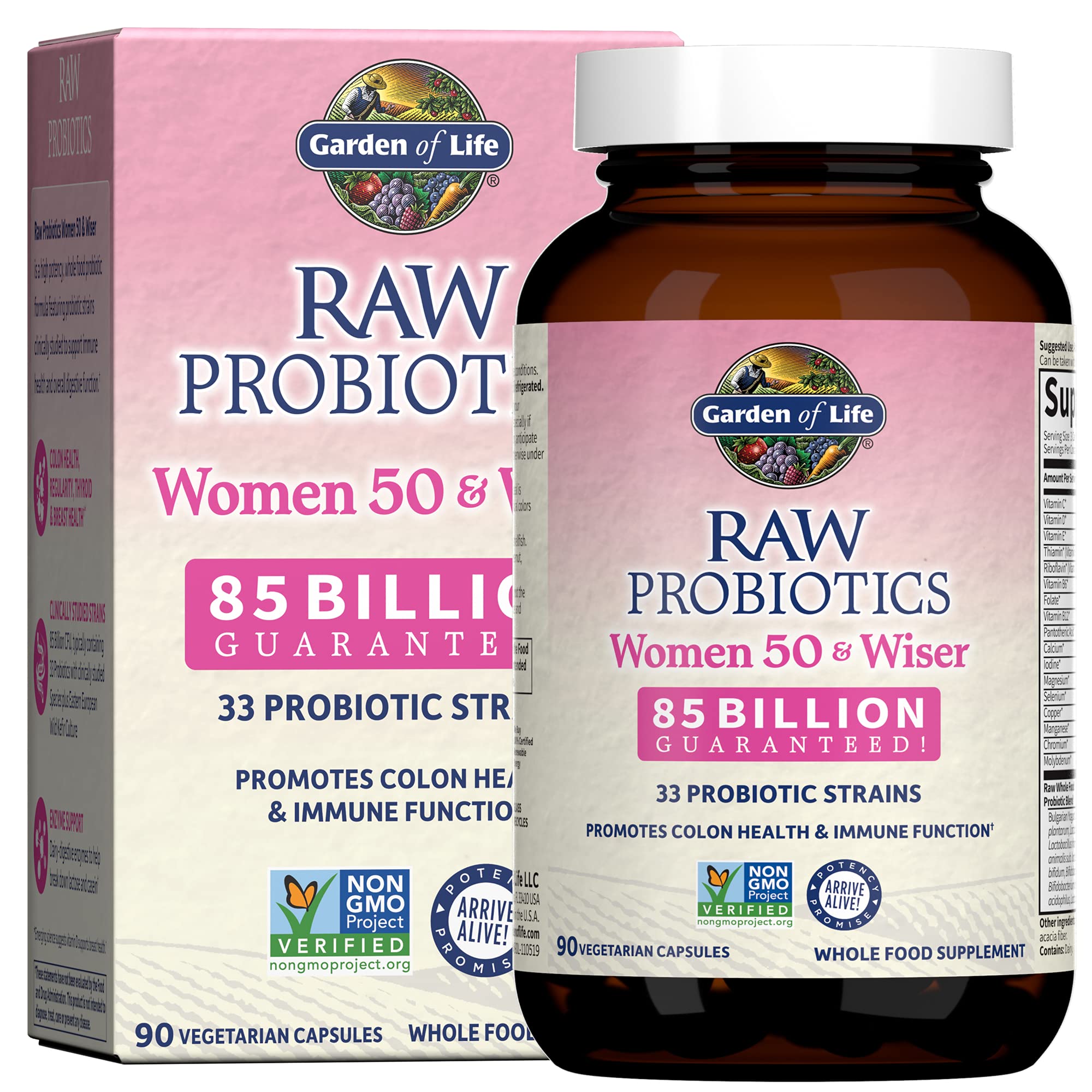 GOL RAW PROBIOTICS WOMEN 50 & WISER 85 BILLION X90