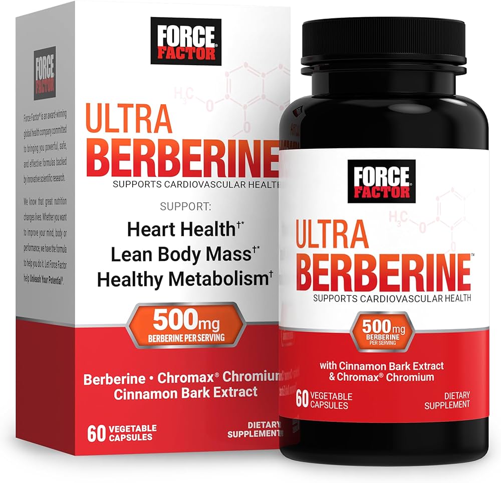 FORCE FACTOR ULTRA BERBERINE CHOCOLATE FLAVOR  300MG X60
