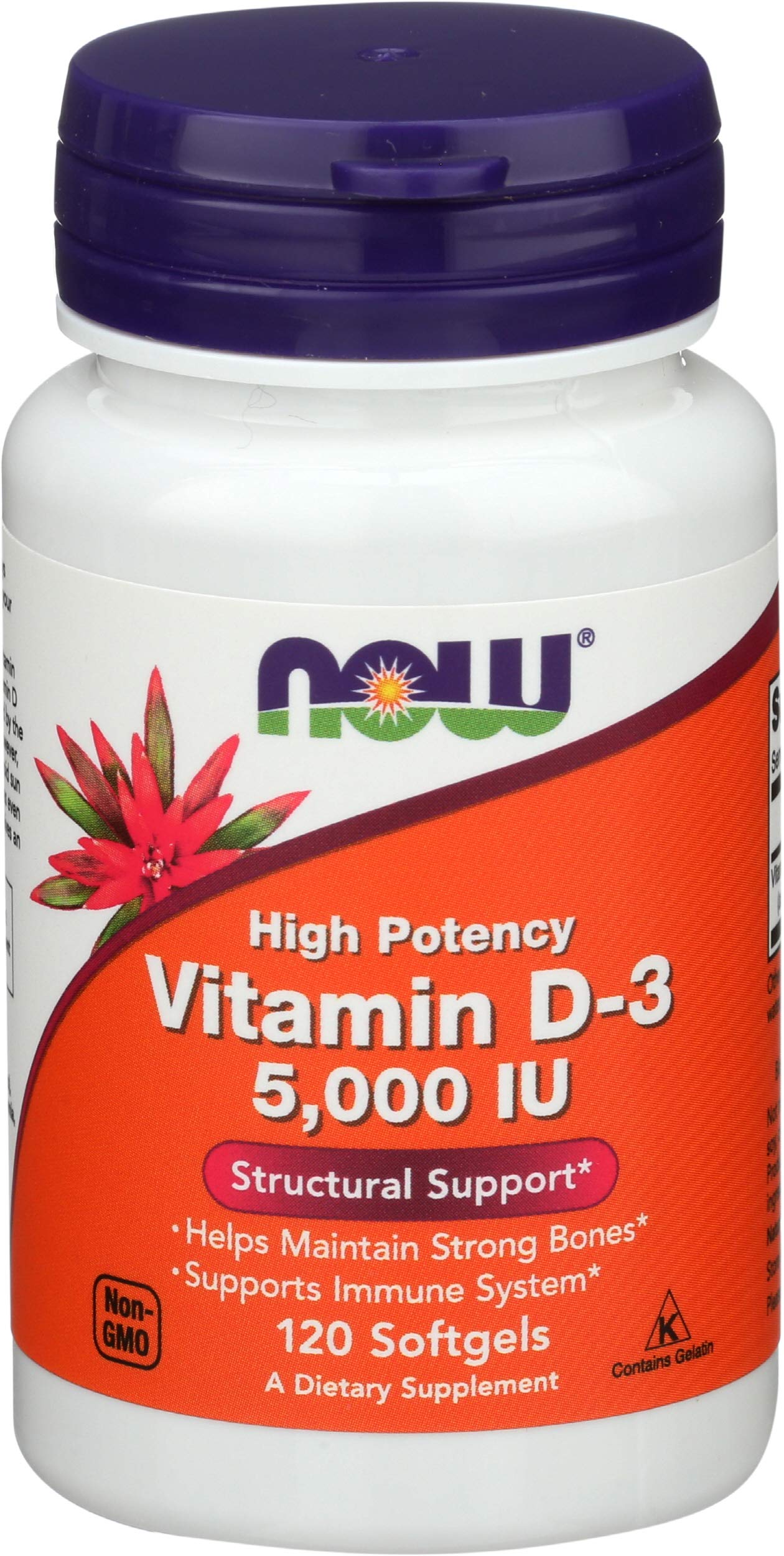NOW VITAMIN D3 5000IU X120
