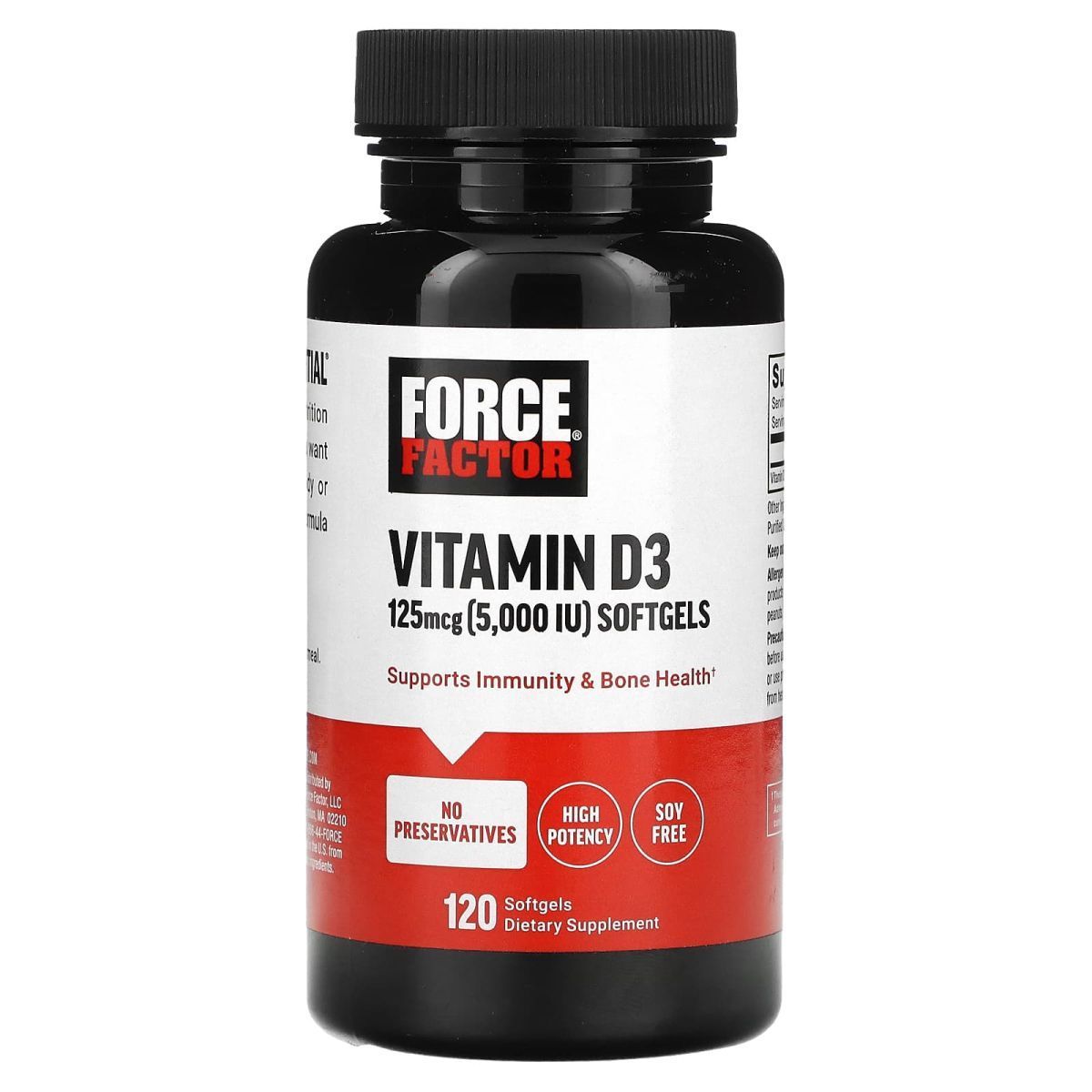 FORCE FACTOR VIT D3 5000IU X 12