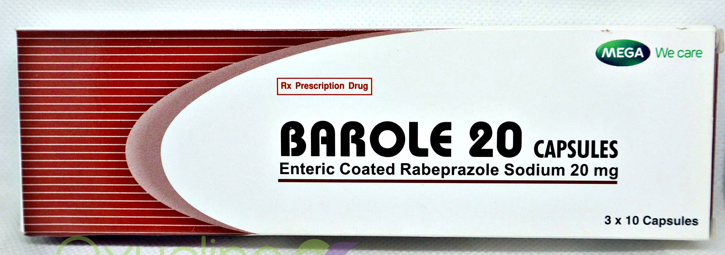 BAROLE  20 CAPSULES 20MG MEGA