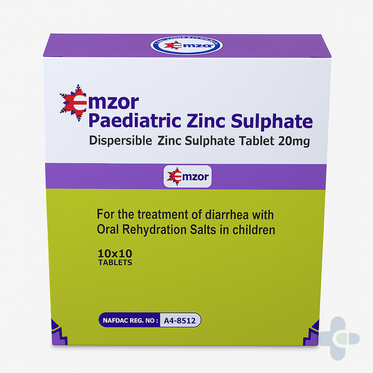 EMZOR PAEDIATRIC ZINC 20MG X 10