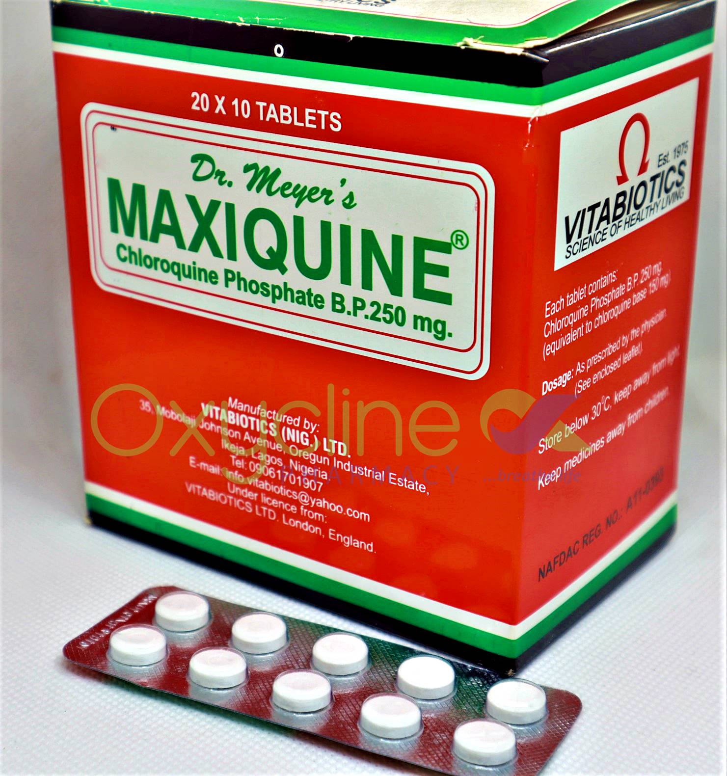 MAXIQUINE 250MG X 10