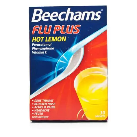 BEECHAMS FLU PLUS HOT LEMON X 1