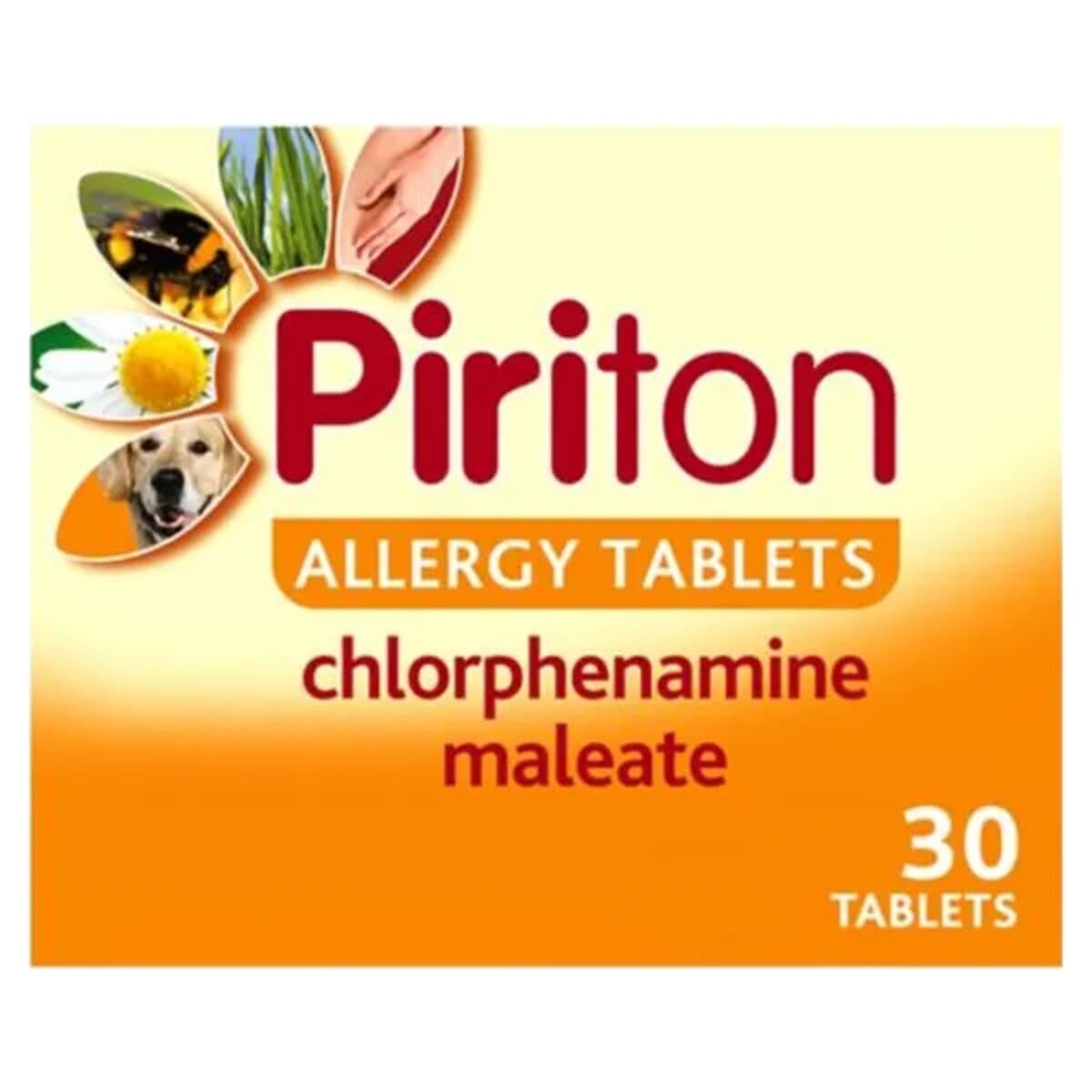 PIRITON TABS 4MG X 30 TABS U.K