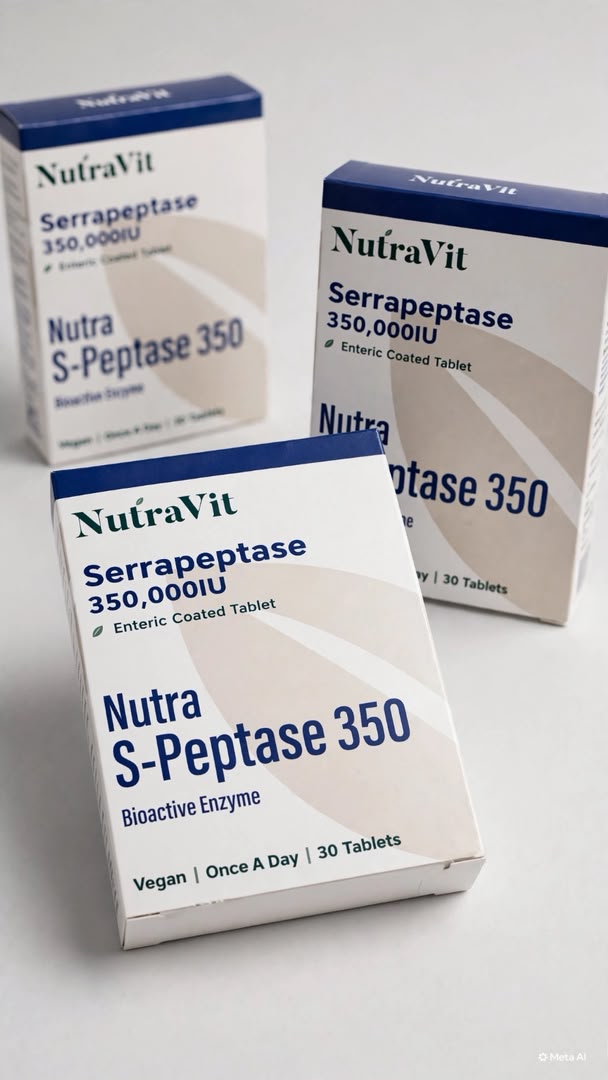 NUTRAVIT NUTRA SERRAPEPTASE S-PEPTASE 350 X30