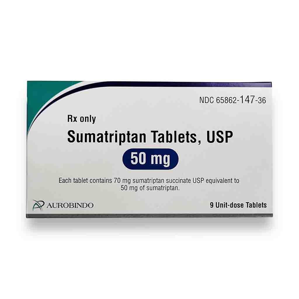 SUMATRIPTAN 50MG X 6 MILPHARM