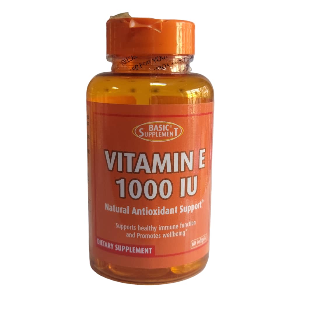 BASIC SUPP VIT E 1000 IU SOFTGEL X60