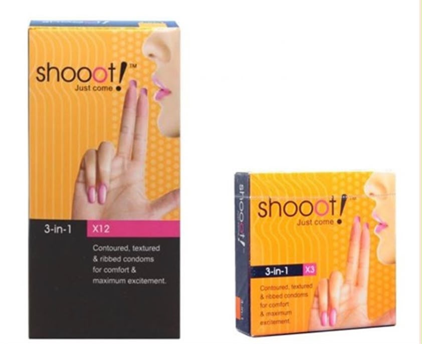 SHOOT 3 IN 1 CONDOM X 3