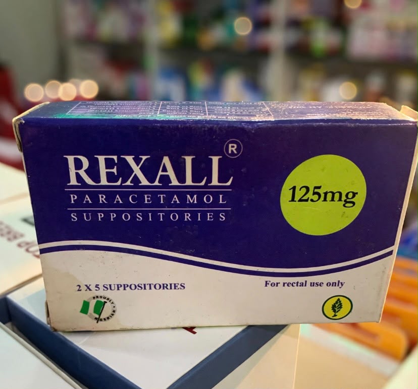 REXALL PARACETAMOL SUPPOSITORIES 125MG X10
