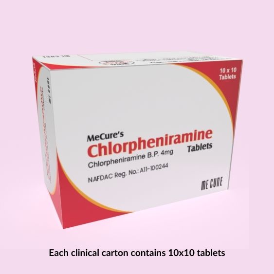 MECURE CHLORPHENIRAMINE TABLETS 4MG  PER SACHET X10