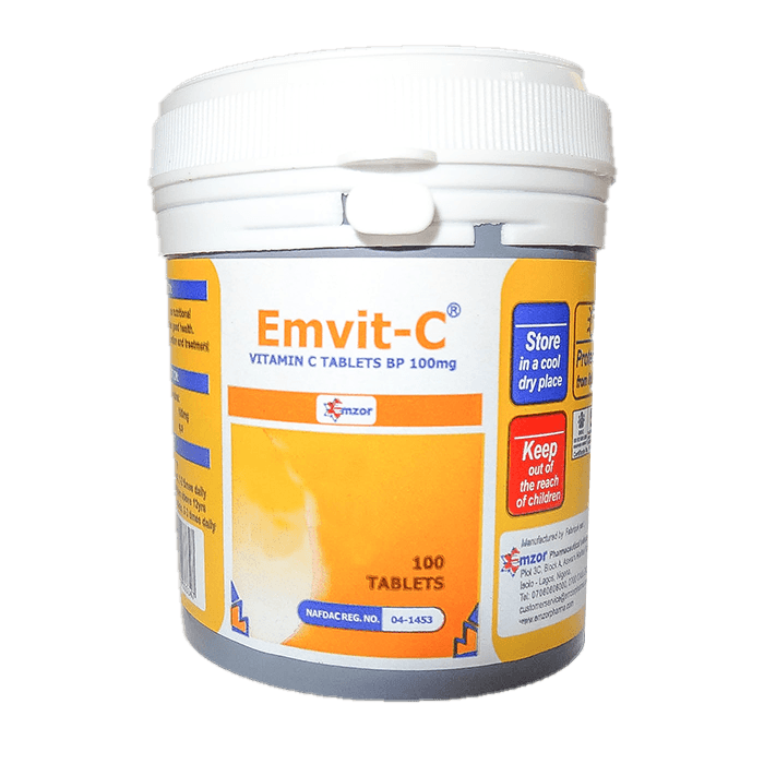 EMVIT-C 100MG X 100 TABS WHITE