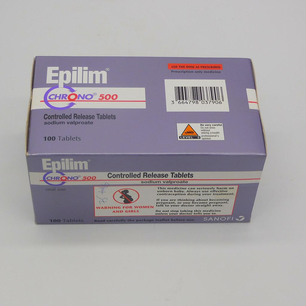 EPILIM CHRONO 500G X100 TABLETS