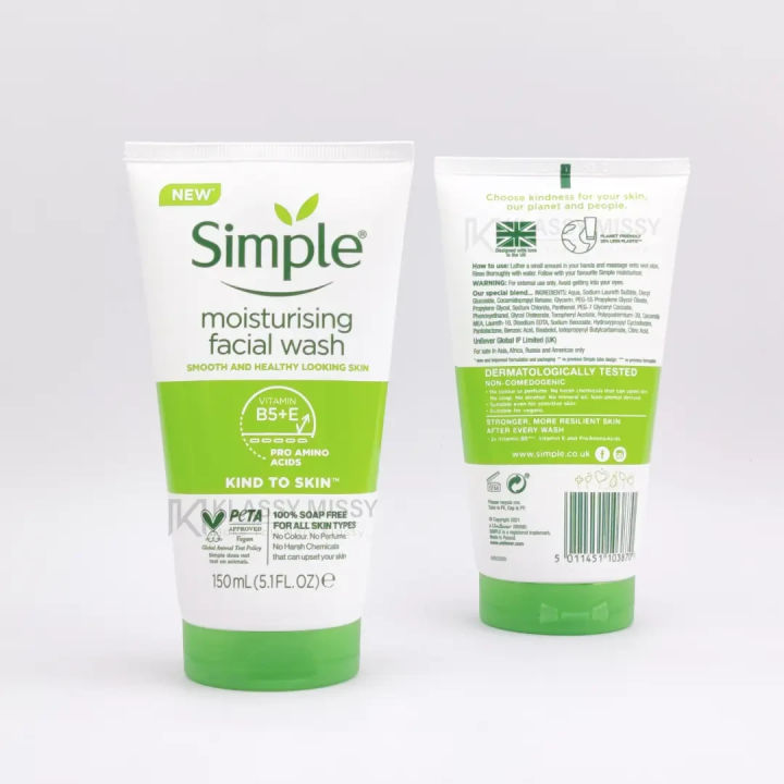 SIMPLE MOIST.FACIAL WASH 150MLS