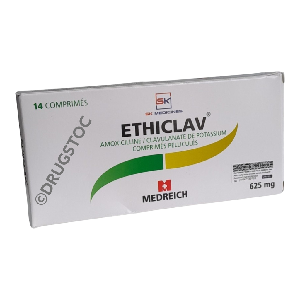 ETHICLAV AMOXICILLINE 625MG X14