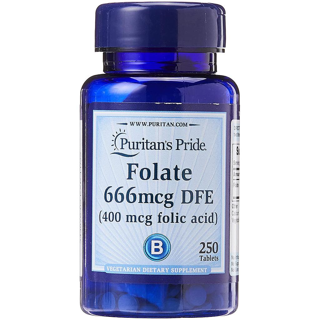 PURITANS PRIDE FOLATE 666MCG X2