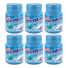 MENTOS PEPPERMINT GUM X50 56G