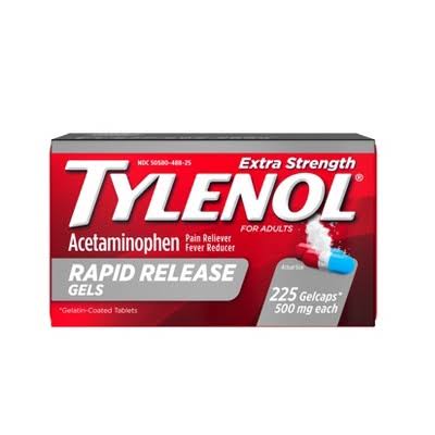 TYLENOL RAPID RELEASE GELS FOR ADULTS  X225 500MG