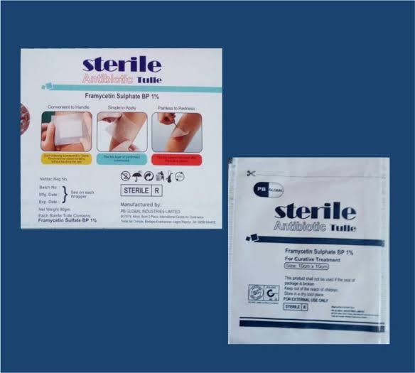 STERILE ANTIBIOTIC TULLE X 10