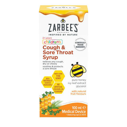 ZARBEES COUGH & SORE THROAT SYRUP 100ML