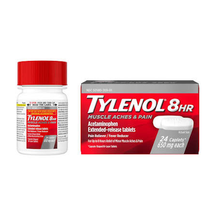 TYLENOL 8HR MUSCLE ACHES & PAIN X24 650MG