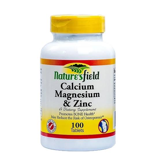 NATURES FIELD CALCIUM .MAGNESIUM .ZINC X 100