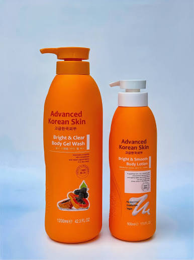ADVANCED KOREAN SKIN BRIGHT & CLEAR PAPAYA BODY GEL WASH 1200ML