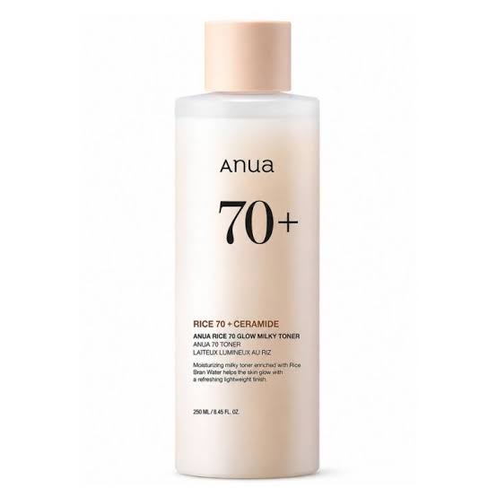 ANUA RICE 70+ CERAMIDE GLOW MILKY TONER 250ML