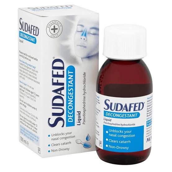 SUDAFED DECONGESTANT SYR 100MLS