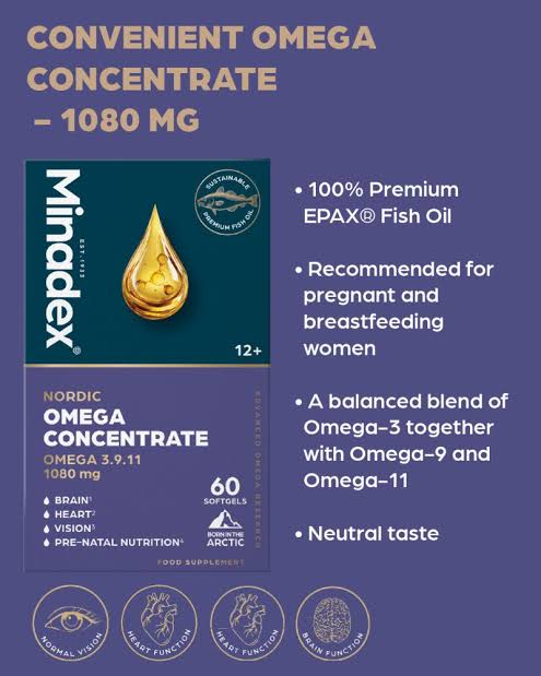 MINADEX NORDIC OMEGA CONCENTRATE 1080MG X60