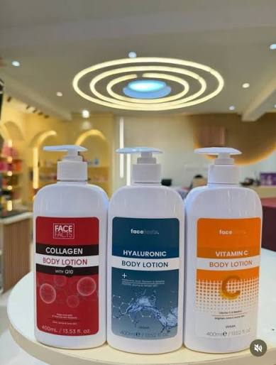 FACEFACTS VIT C/HYALURONIC/COLLAGEN BODY LOTION 400MLS MIX
