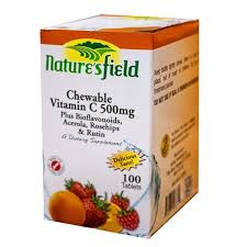 NATURE'S FIELD CHEW-ABLE VITAMIN C 500 MG X60