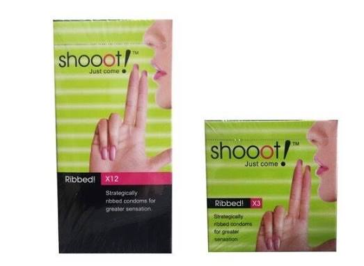 SHOOT CONDOM RIBBED X 12